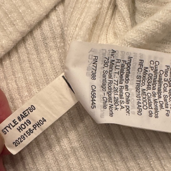 J. Crew Cream Ribbed Long Sleeve Top with Gold Buttons - Picture 5 of 8